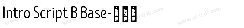 Intro Script B Base字体转换